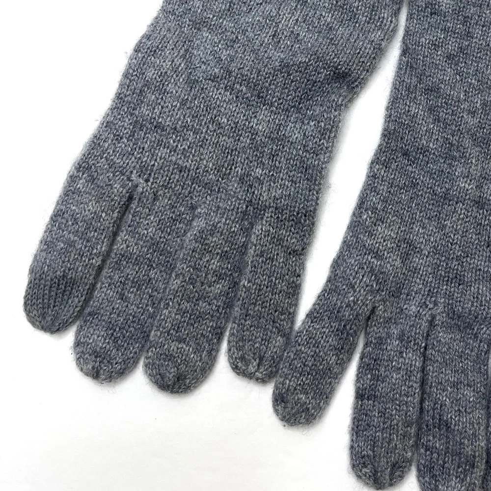 PHENIX 100% Cashmere NEW Knit Gloves Gray NEW With Tag
